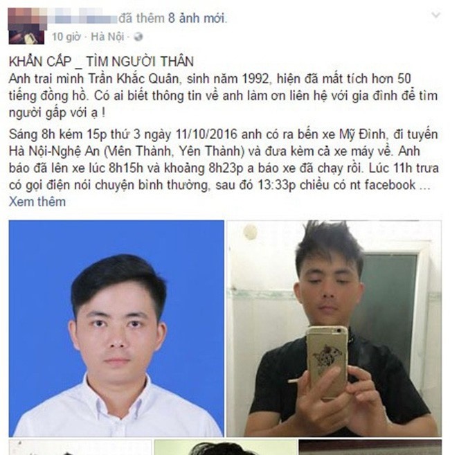 Nam sinh ĐH Bách Khoa mất tích bí ẩn trên đường về quê