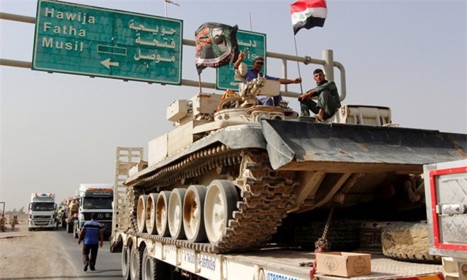 Quân đội Iraq dồn dập chuyển xe tăng, súng cối quyết tái chiếm Mosul