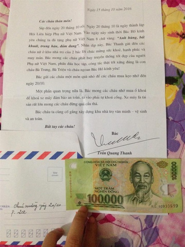 Món quà bất ngờ của bác chủ trọ dễ thương nhân ngày 20/10 