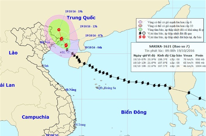 Tin mới nhất: Bão số 7 giật cấp 10, cách Quảng Ninh 90km