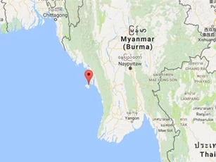 Máy bay "lạ" bị rơi ngoài khơi Myanmar