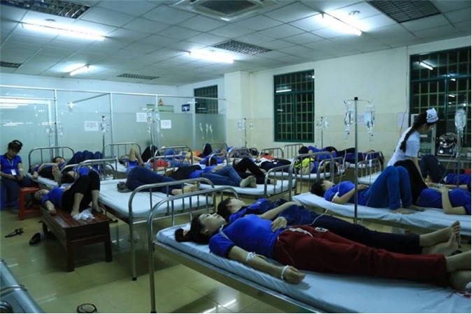 Sau bữa ăn chiều, hàng trăm công nhân nhập viện nghi ngộ độc