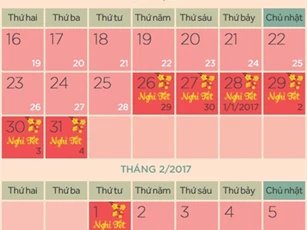 Chính thức chốt phương án nghỉ Tết Đinh Dậu 2017 trình Chính phủ