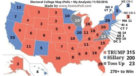 Bầu cử Mỹ: Kịch bản ông Trump thắng ngoạn mục với 315 phiếu đại cử tri