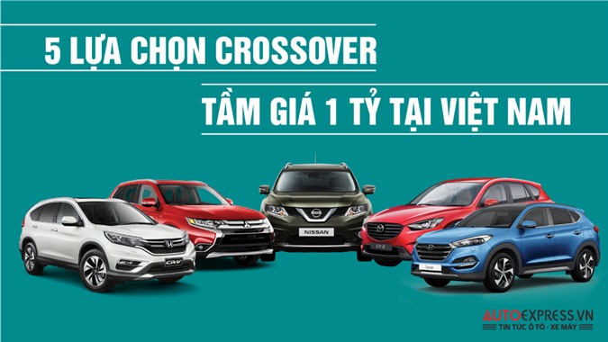 [Infographic] 05 gợi ý xe Crossover tầm giá 1 tỷ đồng đáng mua tại Việt Nam