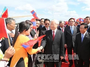 Tổng bí thư Nguyễn Phú Trọng thăm hữu nghị Lào