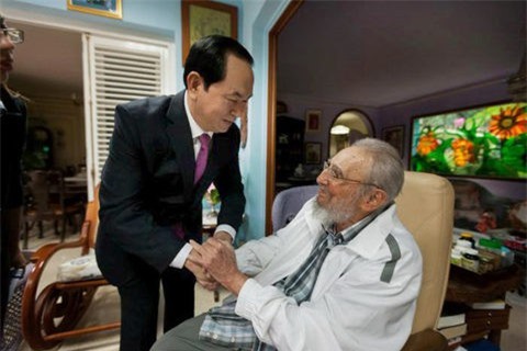 Chủ tịch nước Trần Đại Quang là nguyên thủ cuối cùng gặp lãnh tụ Fidel Castro