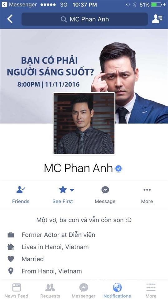 Sau quyên góp 24 tỷ, MC Phan Anh bị khóa tài khoản Facebook