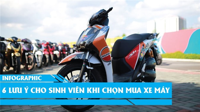 [Infographic] 6 lưu ý cho tân sinh viên khi chọn mua xe máy