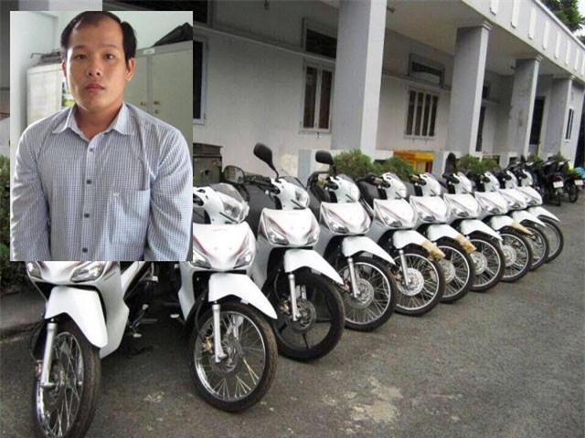 Thủ kho trộm 17 xe máy của công ty, cầm cố lấy tiền tiêu xài