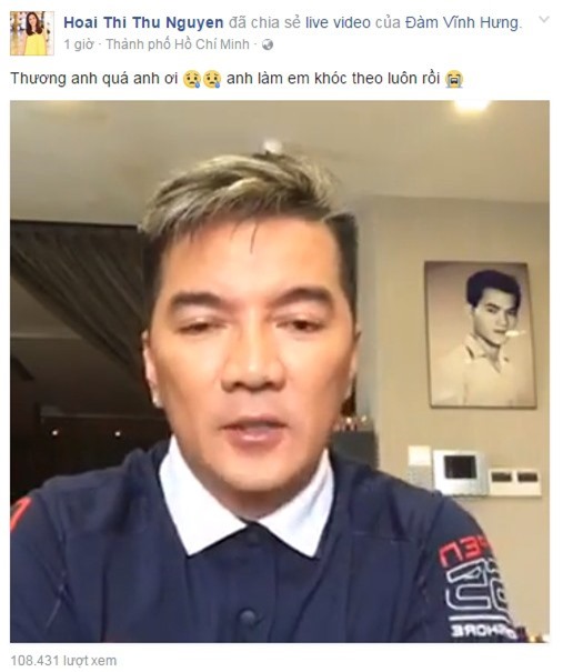 Sao Việt khóc nức nở sau clip xé lòng của Đàm Vĩnh Hưng