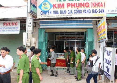 Cướp tiệm vàng ở Tây Ninh: Khen thưởng các đơn vị phá án 
