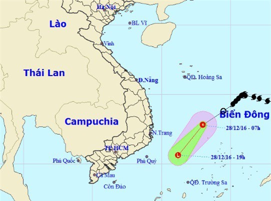 Tin mới về áp thấp nhiệt đới trên biển Đông