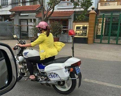Xác định danh tính cô gái lái xe đặc chủng của CSGT Hải Phòng