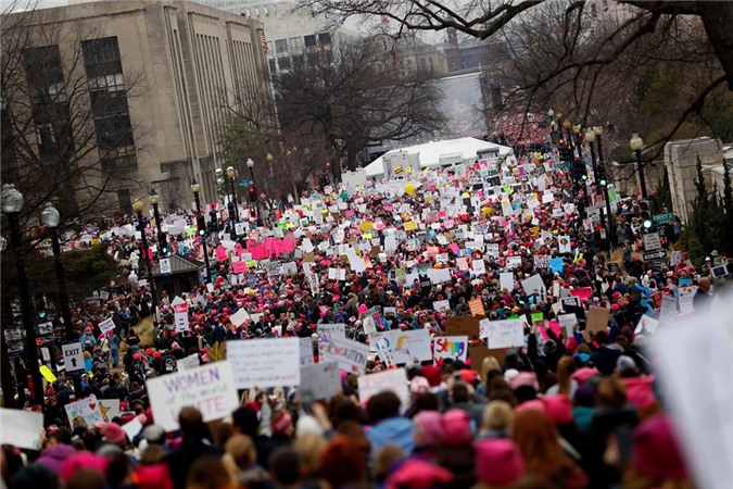 Hai triệu người Mỹ đổ xuống đường biểu tình phản đối Trump nhậm chức