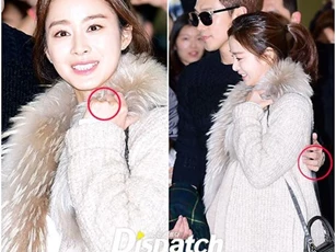 Bi Rain - Kim Tae Hee tình tứ ở sân bay, khoe nhẫn cưới