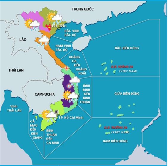 Bắc Bộ nắng ráo, miền Trung mưa lớn kéo dài