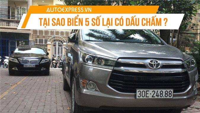 Tại sao biển xe 5 số lại có dấu chấm?