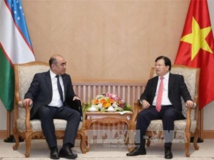 Phó thủ tướng Trịnh Đình Dũng tiếp Phó thủ tướng Uzbekistan