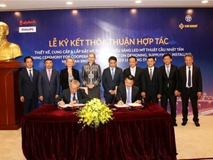 Sun Group tài trợ hệ thống chiếu sáng cầu Nhật Tân