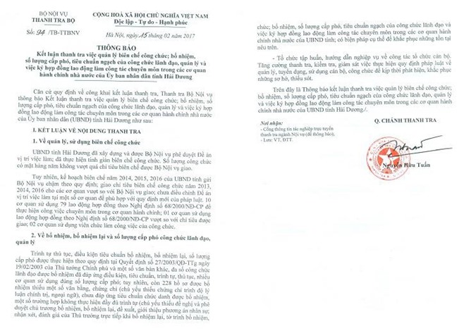 Hải Dương: 20 cơ quan tuyển dụng 213 HĐLĐ trái quy định