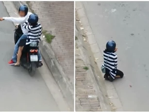 Bất bình bạn trai bắt cô gái quỳ gối xin lỗi giữa đường