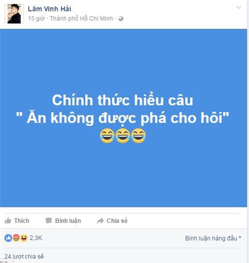 Đăng status đầy ẩn ý, Lâm Vĩnh Hải nhận 'rổ gạch đá' từ dư luận