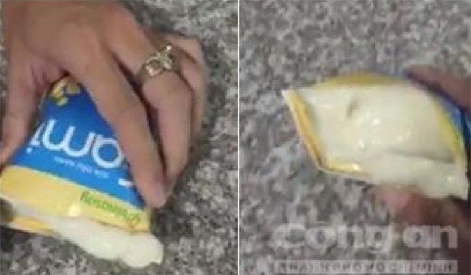 Sữa bịch vón cục phồng lên như gói bim bim