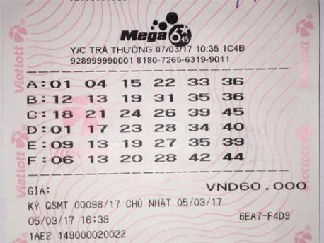Công bố 11 tờ vé số Vietlott trúng độc đắc năm 2017