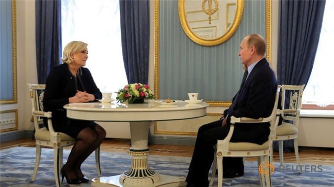 Putin tuyên bố có quyền gặp ứng viên Tổng thống Pháp Le Pen