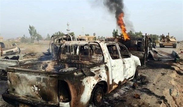 Quân đội Syria phục kích, làm bốc cháy hàng loạt xe quân sự của IS ở Hama