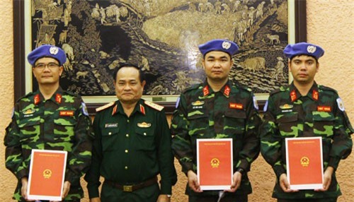 3 sĩ quan Việt Nam sang Trung Phi gìn giữ hòa bình Liên hợp quốc