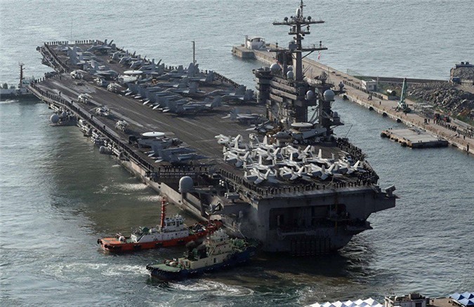 Tàu sân bay Mỹ sắp đến gần bán đảo Triều Tiên