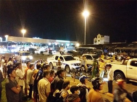 Giây phút trước khi bị xe tải cán tử vong của thiếu tá CSGT