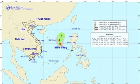 Áp thấp nhiệt đới bất ngờ đổi hướng