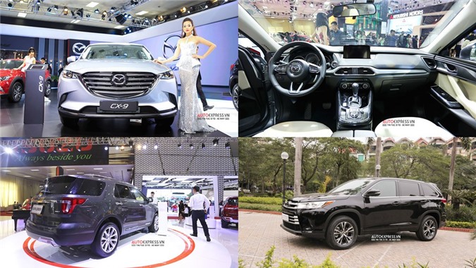 So sánh "tam mã" Ford Explorer, Mazda CX-9 và Toyota Highlander tại Việt Nam