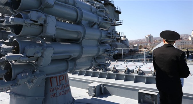 Đô đốc Grigorovich của Hạm đội Biển Đen bắn đại bác ở Địa Trung Hải