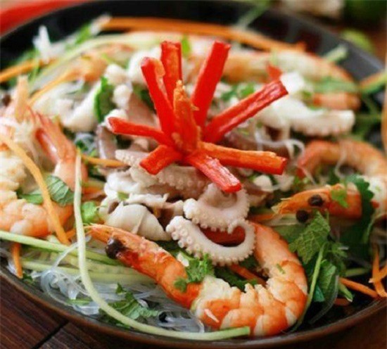 Miến trộn hải sản, giải ngán chống mỡ hiệu quả