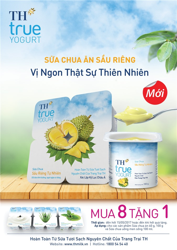 Sữa chua ăn sầu riêng TH: độc đáo và lạ miệng
