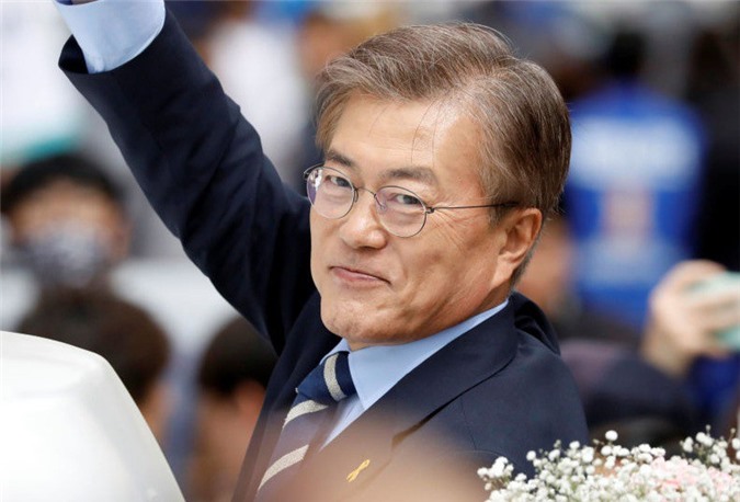 Moon Jae-in tuyên bố chiến thắng bầu cử Hàn Quốc
