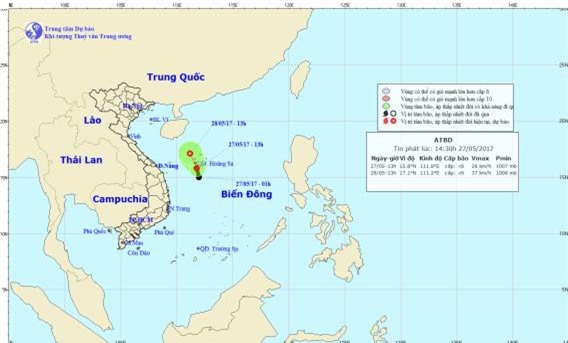 Cảnh báo áp thấp mạnh trên biển, đề phòng dông tố lốc xoáy