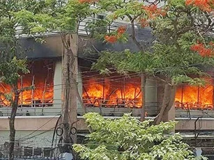 Hải Phòng: Lửa bao trùm 600m2 văn phòng công ty LS Vina cable