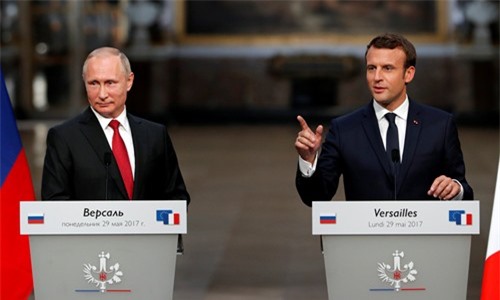 Gặp Putin, Macron thẳng thừng chê trách truyền thông Nga