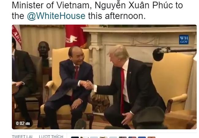 Tổng thống Trump đăng video chào đón Thủ tướng Nguyễn Xuân Phúc