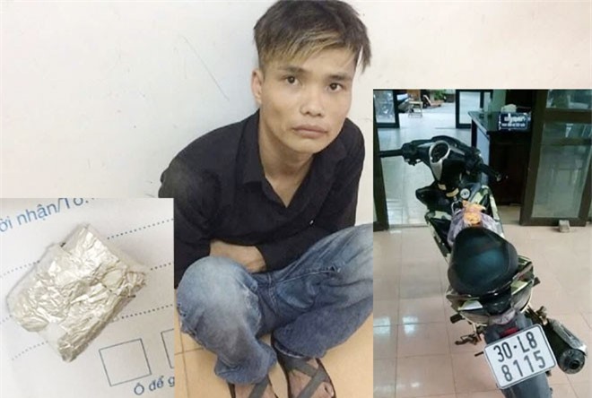 Đi xe máy biển giả, thanh niên mua heroin gặp ngay 141