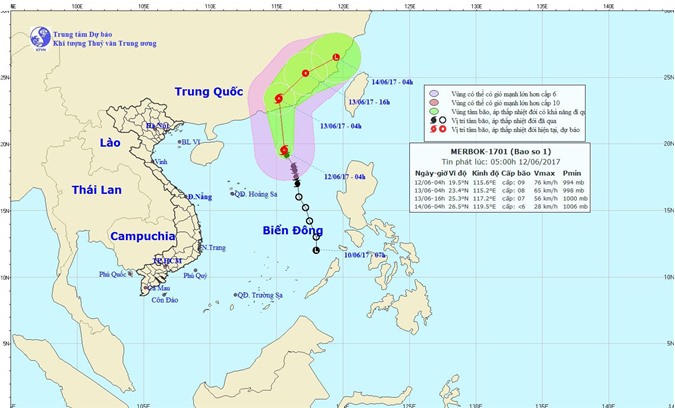 Tin mới nhất về cơn bão số 1 ngoài Biển Đông