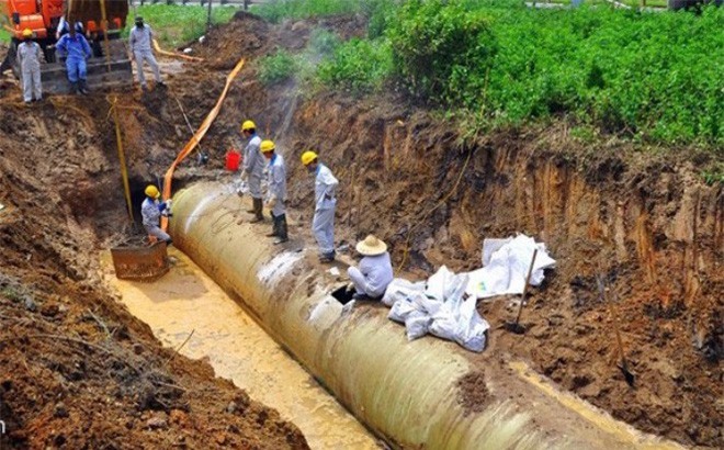 Đường ống nước sông Đà lại gặp sự cố