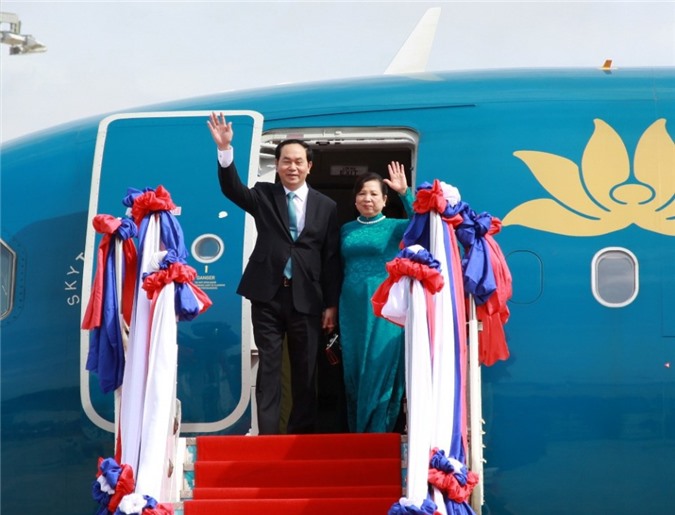 Chủ tịch nước Trần Đại Quang và Phu nhân lên đường thăm chính thức Belarus