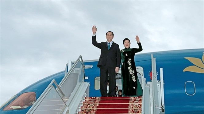 ​Chủ tịch nước Trần Đại Quang bắt đầu thăm Belarus