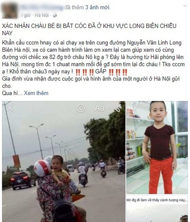 Cháu bé mất tích ở Quảng Bình: Dân mạng "sôi sục" tìm kiếm